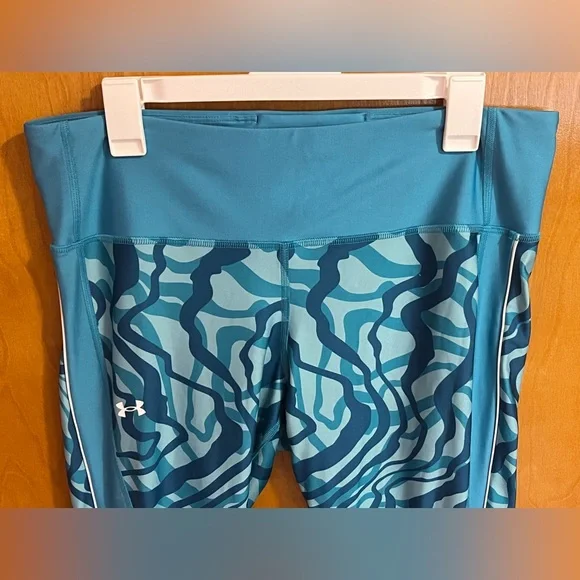 Under Armour EUC Compression Heat Gear Teal and Blue Leggings. Women’s size XL - Picture 2 of 13